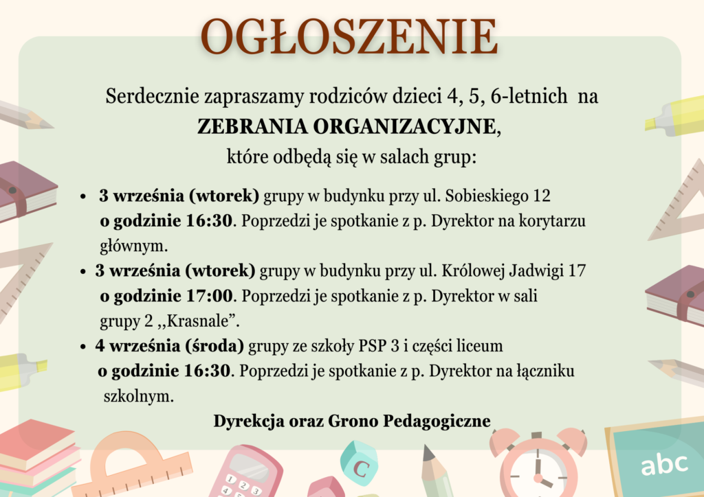 Ogłoszenie - zebranie